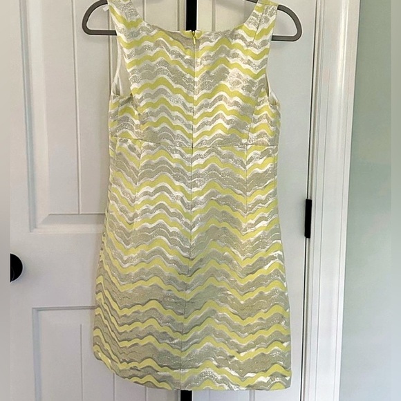Lilly Pulitzer Adriana Dress Yellow/Silver-size 2-EUC - Picture 8 of 8